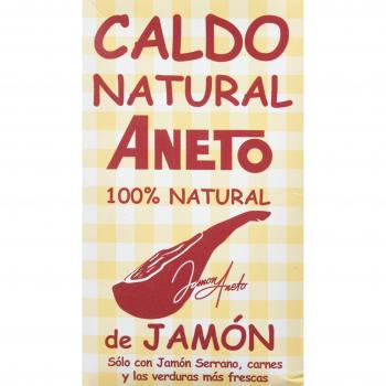 Aneto - Caldo natural de jamón - 100% natural 1000 ml - Pack de 6