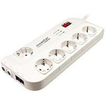 MOOSTER 8435353706118 regleta de 6 Tomas con Proteccion de 10 a 15metros