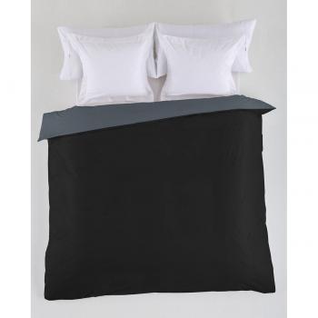 Funda nórdica reversible negro y gris