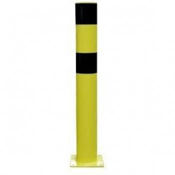 METALWORKS 758136350 Metalworks Modelo POT90NJ Poste de Protección, Amarillo/Negro, 90 x 1200mm