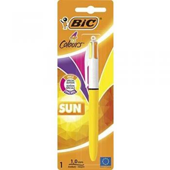 BIC 4 Colores Sun Retractable Bolígrafos retráctiles, punta media