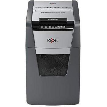 Rexel Optimum Autofeed Destructora de Papel de Alimentación Automática y Microcorte P5, 130 Hojas, Papelera Extraíble de 44 Litros, 2020130M