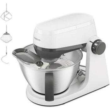 Robot de Cocina Kenwood Multi Tasker KHC30.000WH, 1000W, Tazón 4,3L, 7 Velocidades, Silencioso y con Cabezal Elevable