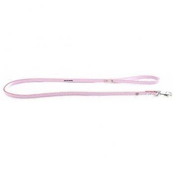 Correa para perro de cuero con costuras decorativas Martin Sellier Clásica 16mm x 1m Rosa