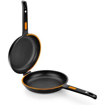 BRA Efficient Sartén Dúo para Tortilla 24cm Antiadherente Teflón Platinum Plus Apta para Inducción