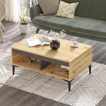 Mesa de Centro Aristo 90 cm Fieltro Antracita Melamina