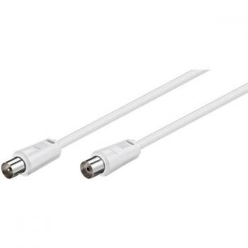 Cable coaxial 5m Blanco de alta calidad para televisión y decodificador
