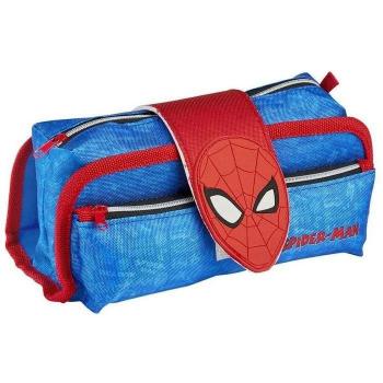 Estuche Escolar Portatodo Grande Spiderman con Velcro Azul Cerdá 22 x 12 x 7 cm