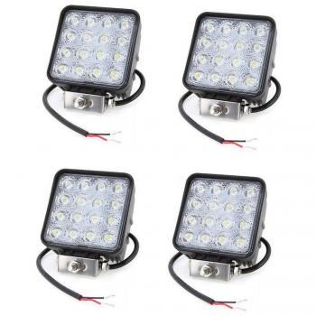 Foco LED de Trabajo 4x48W para Coche, Barco y Camión - 12V/24V