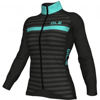 Ale Solid Riviera Chaqueta Super Comfort con Windtex, Mujer, Negro/Turquesa, XS