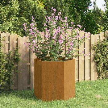 vidaXL Rusty Corten Steel Planter 40x40x45 cm