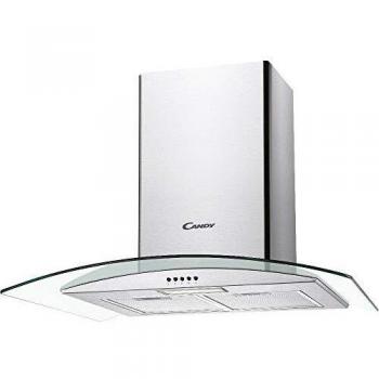 Campana Extractora Candy CGM 70NX - 70cm, Acero Inoxidable, Cristal Curvado, LED