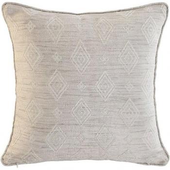 Cojín poliéster 45x45x45 420 g. jaquard beige