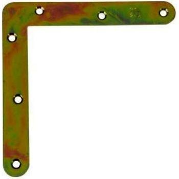 Escuadra de acero plana de refuerzo modelo 2 bicromatado 80 x 80 mm