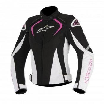 Alpinestars cazadora moto STELLA t-jaws Waterproof, Negro/Fucsia, Talla M