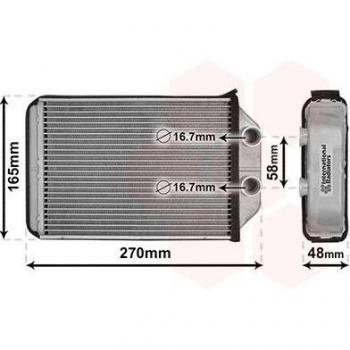 Radiador de calefacción VAN WEZEL 03006393