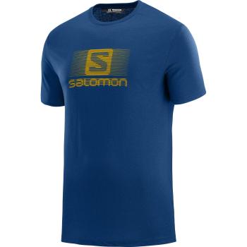 SALOMON Blend Logo SS tee M Camiseta Deportiva de Manga Corta, Hombre, Azul