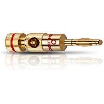 Conector de Audio Oehlbach Banana B2, 4 Piezas, Oro, para Cables hasta 10mm²