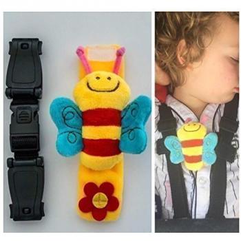 Buggy buddy BEE chest clip Child seat harness safety strap - stop your Houdini escaping , taking their arms out of the harness with Escape-me-not