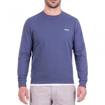 Jeep Hombre Ligero Cuello Redondo J8S algodón Sudadera Round Neck, Primavera/Verano, Hombre, Color Vintage Indigo/Light Grey, tamaño Extra-Large