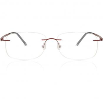 Gafas Recetadas Anti-Azules Rectángulo Sin Armazón Titanio Rojas para Hombre - SmartBuy Collection