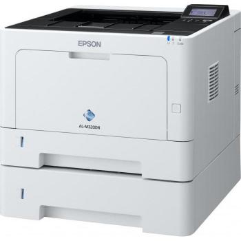 Epson WorkForce AL-M320DTN - Impresora Láser Monocromo, Dúplex, A4/Legal, 1200 x 1200 DPI, Capacidad de 600 Hojas, USB 2.0 y Gigabit LAN