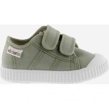 Victoria 1915 Zapatillas de lona para niños con doble cierre adherente y puntera de goma