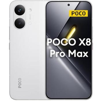 Smartphone POCO X8 Pro Max 5G Blanco 12GB RAM, 256GB Almacenamiento, Procesador Dimensity 9500s, Pantalla AMOLED 6.83 120Hz, Batería de