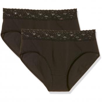 Dim Coton Plus Stretch Slip Maxi x2 Culotte, Negro, 40
