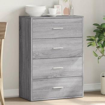 Armario Sonoma de madera multicapa gris 60x31x84 cm