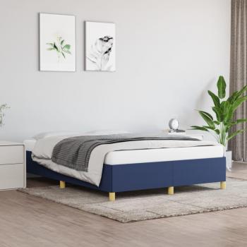 Estructura de cama de tela azul 140x190 cm Vidaxl