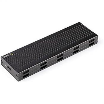 Caja Externa USB-C de 10Gbps a NVMe M.2 or SSD SATA M.2 - Carcasa de Aluminio Portátil para SSD NGFF M.2 PCIe/SATA - con Cables