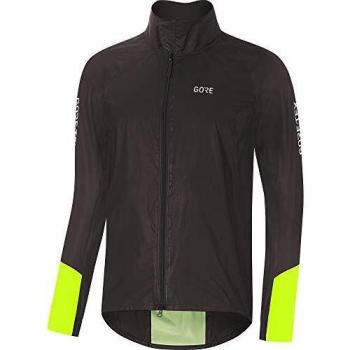 GORE WEAR C5 Chaqueta de ciclismo de hombre GORE-TEX SHAKEDRY, M, negro/amarillo neón