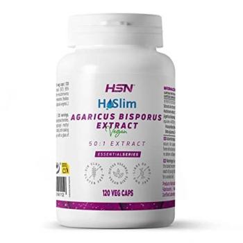 Extracto de Agaricus Bisporus H2O Slim® 400mg - 120 Cápsulas Vegetales Veganas, 95% Mucopolisacáridos y 15% Beta-Glucanos, No-GMO y