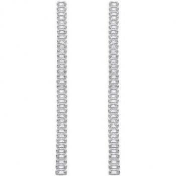 Pendientes Luxenter Buswa de Circonita Brillante, acabados en rodio