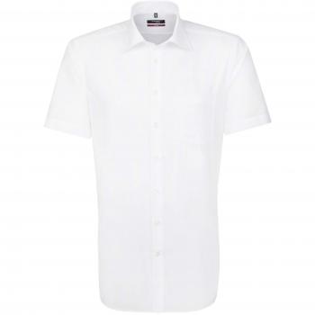 Camisa de Negocios Regular Fit Blanca 100% Algodón Manga Corta Kent Kragen