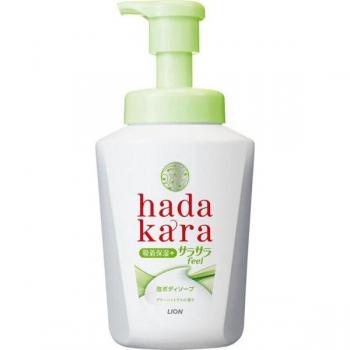 LION Hadakara Body Soap Smooth Feel Type Green Citrus Scent 530ml