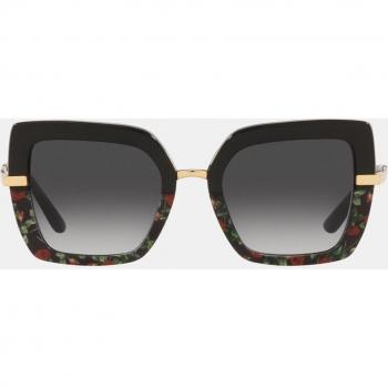 Dolce & Gabbana - Gafas de sol cuadradas de acetato en negro con flores