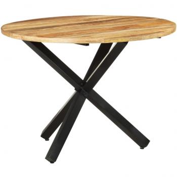 Round Dining Table 39.4x39.4x29.5 Rough Mango Wood