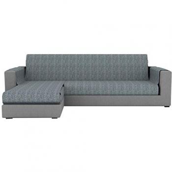 Eiffel Textile París Chaise Longue Cubre sofá Brazo Izquierdo, Algodón, Gris, 240 x 195 x 2 cm