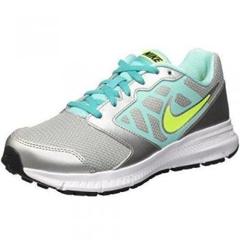 Nike Downshifter 6 (GS/PS), Zapatillas de Running Para Niñas, Plateado (Metallic Silver / Volt-Clear Jade-Black), 36 1/2 EU