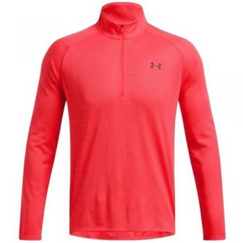 Camiseta Under Armour Tech Textured Half Zip manga larga rosa brillante - XXL