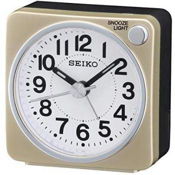 Seiko QHE118G - Reloj despertador con luz y movimiento continuo