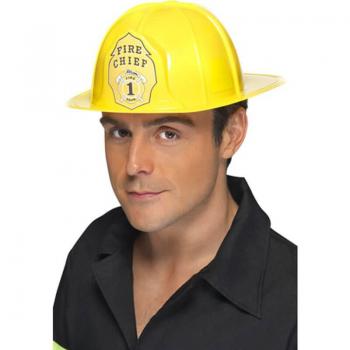 Casco Amarillo de Bombero de PVC