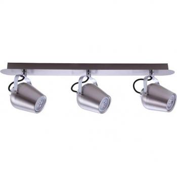 Foco moderno Josie de níquel satinado con 3 luces LED GU10