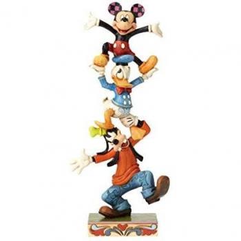 Figura Disney Traditions Jim Shore Torre Inestable de Mickey, Donald y Goofy