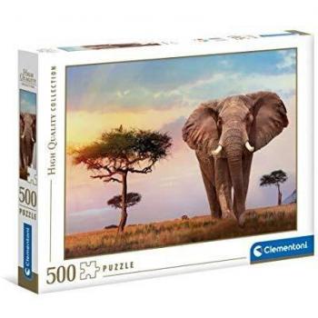 Clementoni-CM-35096 Rompecabezas de Puesta de Sol Africana para niños y Adultos, 500 Piezas, a Partir de 10 años, Multicolor