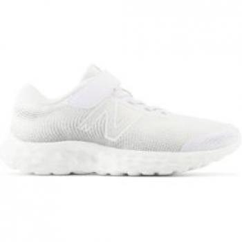 Zapatillas New Balance 520v8 blancas y grises para niños, talla 32.5