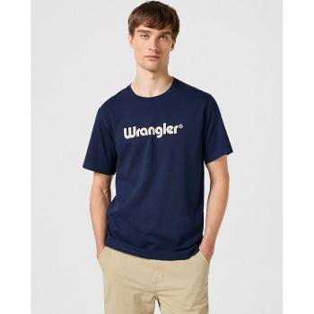 Camiseta Wrangler Logo Azul Marino Ajuste Regular XL Hombre