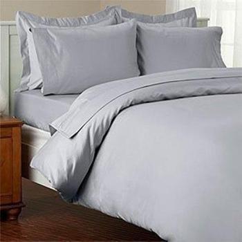 1 pieza sábana bajera + 2 piezas Funda de almohada --- 300 Número de hilos de color gris Euro Extra pequeño modessimple 100% algodón egipcio Extra profundo bolsillo